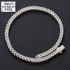 8mm Moissanite V-Shaped Chain 4-Sided Diamond Chain