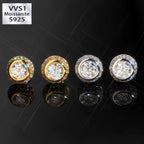 Moissanite Luxury Round Earrings