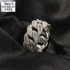 12mm Ice Out Moissanite Cuban Ring