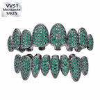 Moissanite Hip Hop Color 8-tooth Grillz