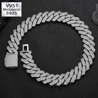 25mm Hip Hop Three Row Diamond Cuban Chain