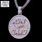 Money is Running Towards Me Moissanite Pendant