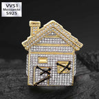 Moissanite Creative House Design Ring