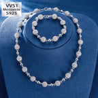 10mm Moissanite Hip Hop Ball Bracelet or Chain