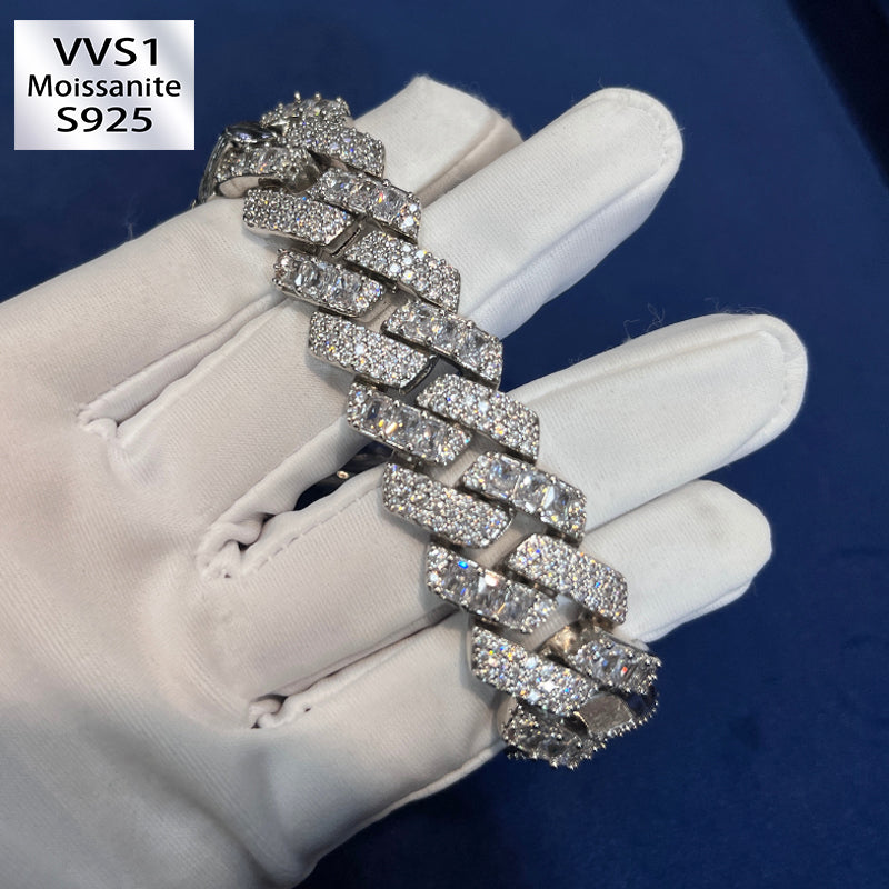 20mm Moissanite Personalized New Cuban Bracelet