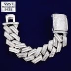 25mm Moissanite Hip Hop Large Cuban Bracelet