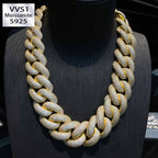 25mm Moissanite Hip-Hop Full-Diamond Cuban Chain