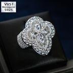 Moissanite Luxury Shaped Clovers Ring