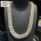 20mm Moissanite Full Drill Dense Rhombus Cuban Chain