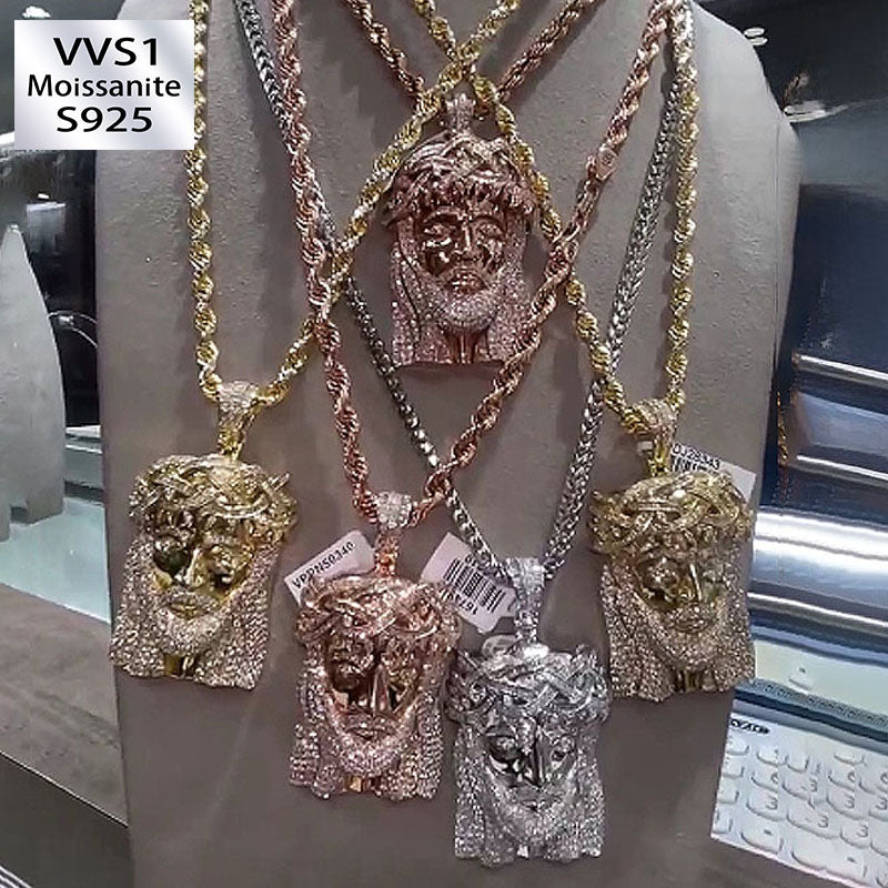 Moissanite Exquisite Luxury Jesus Figure Pendant