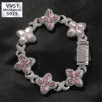 Moissanite Hip Hop Clovers Infinity Bracelet