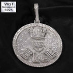 Moissanite Hip Hop Crown Love Letter Custom Pendant