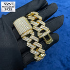 Moissanite Hip Hop Punk Cuba Bracelet