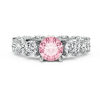 2.0 CT Pink Stone Ring in White Gold