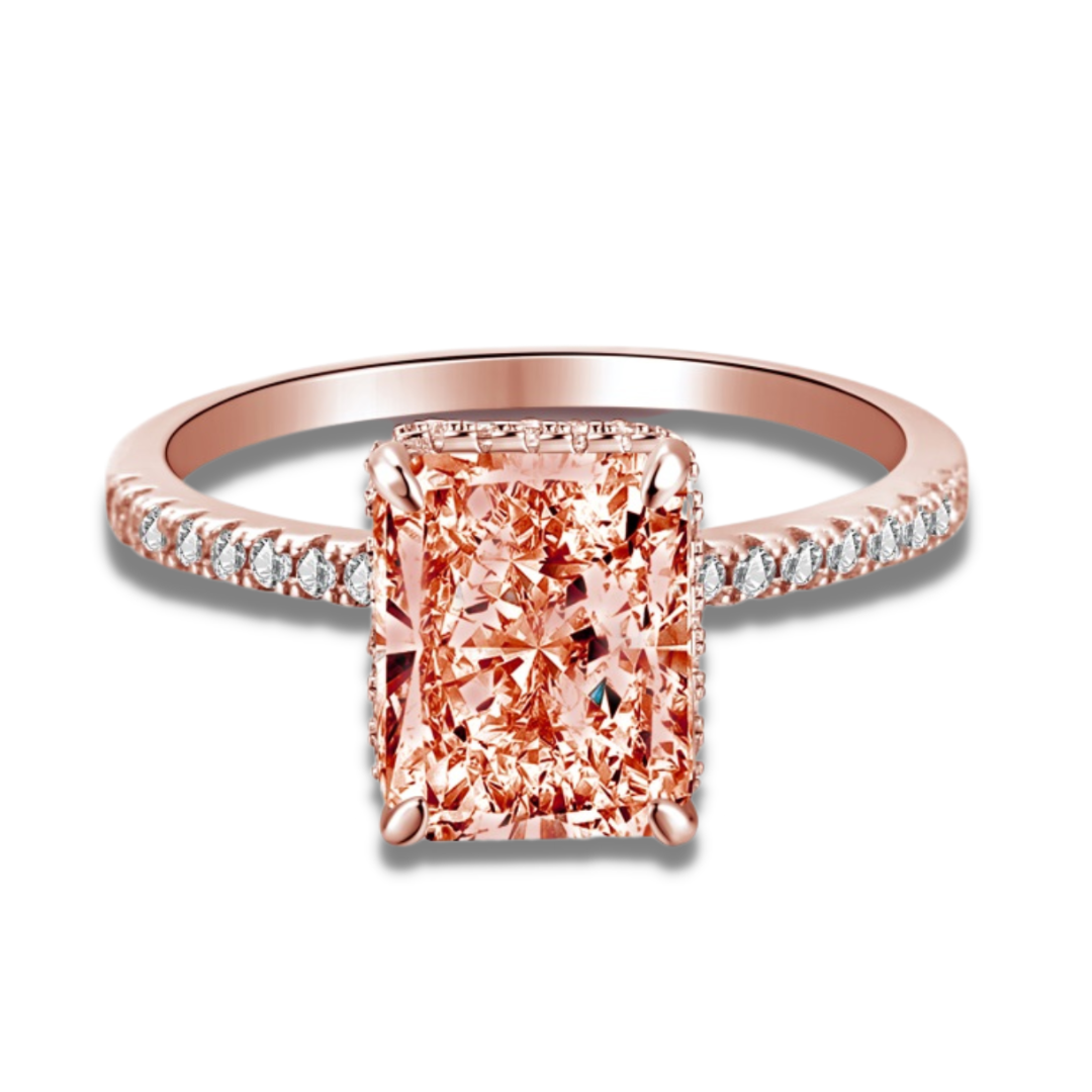 S925 Advanced Ice Flower Cut Colorful Gem Ring