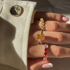 S925 Heart Color Matching Ring