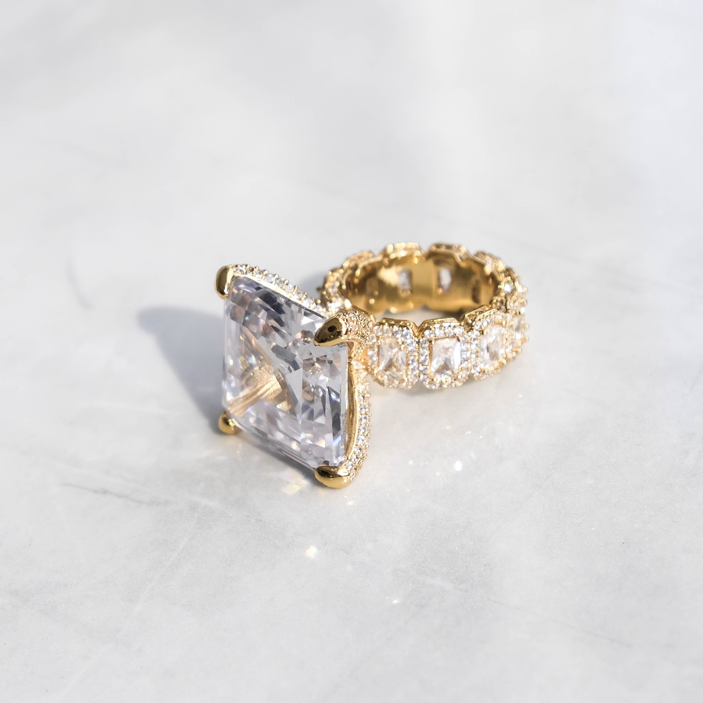 Large Square Diamond Ring
