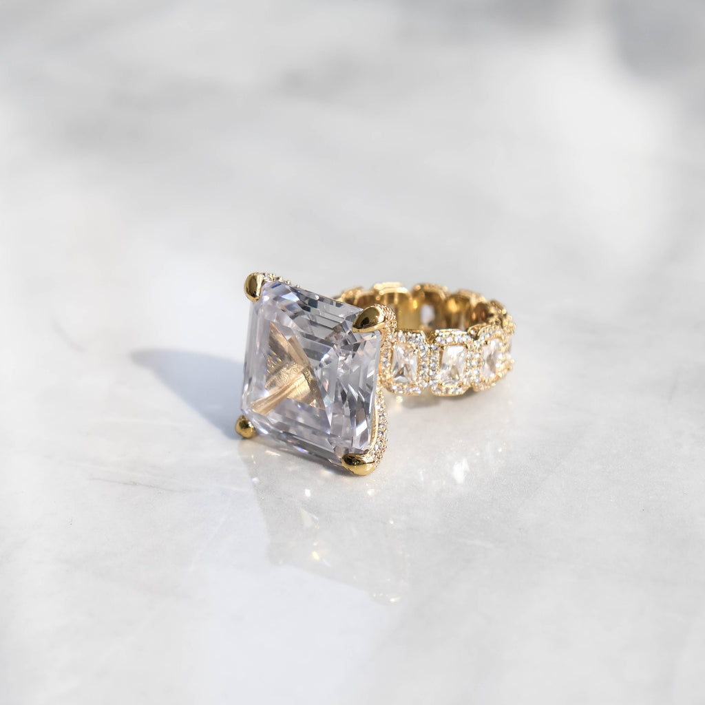 Large Square Diamond Ring