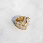 Moissanite Star Ring 18k Gold