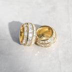 Moissanite Baguette Layered Ring 18k Gold