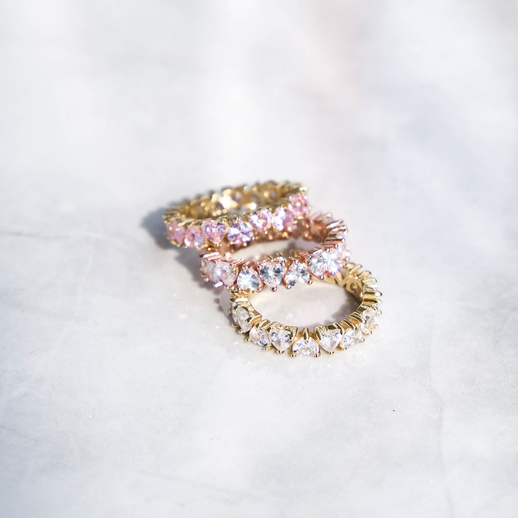 4mm Heart Cut Eternity Ring