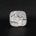 Moissanite Hip Hop Square Ring