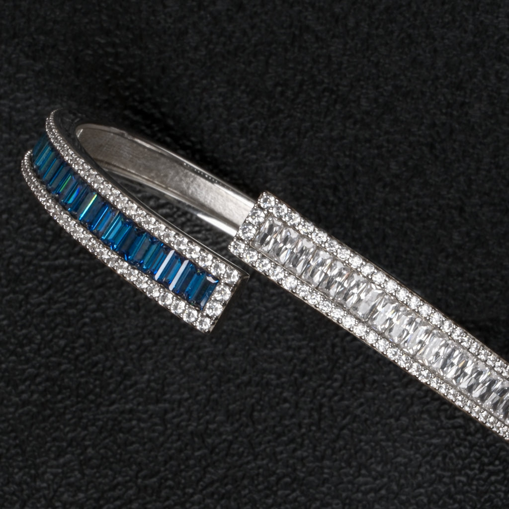 Morganite square diamond bracelet