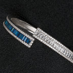 Morganite square diamond bracelet
