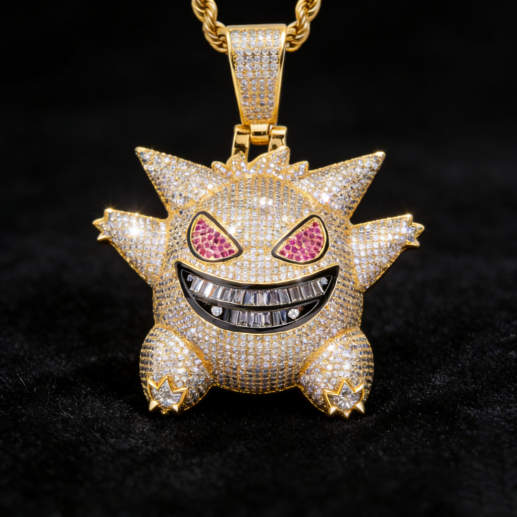 Gengar Pokemon Pendant Set, Cartoon Pokemon Spirit Jewelry