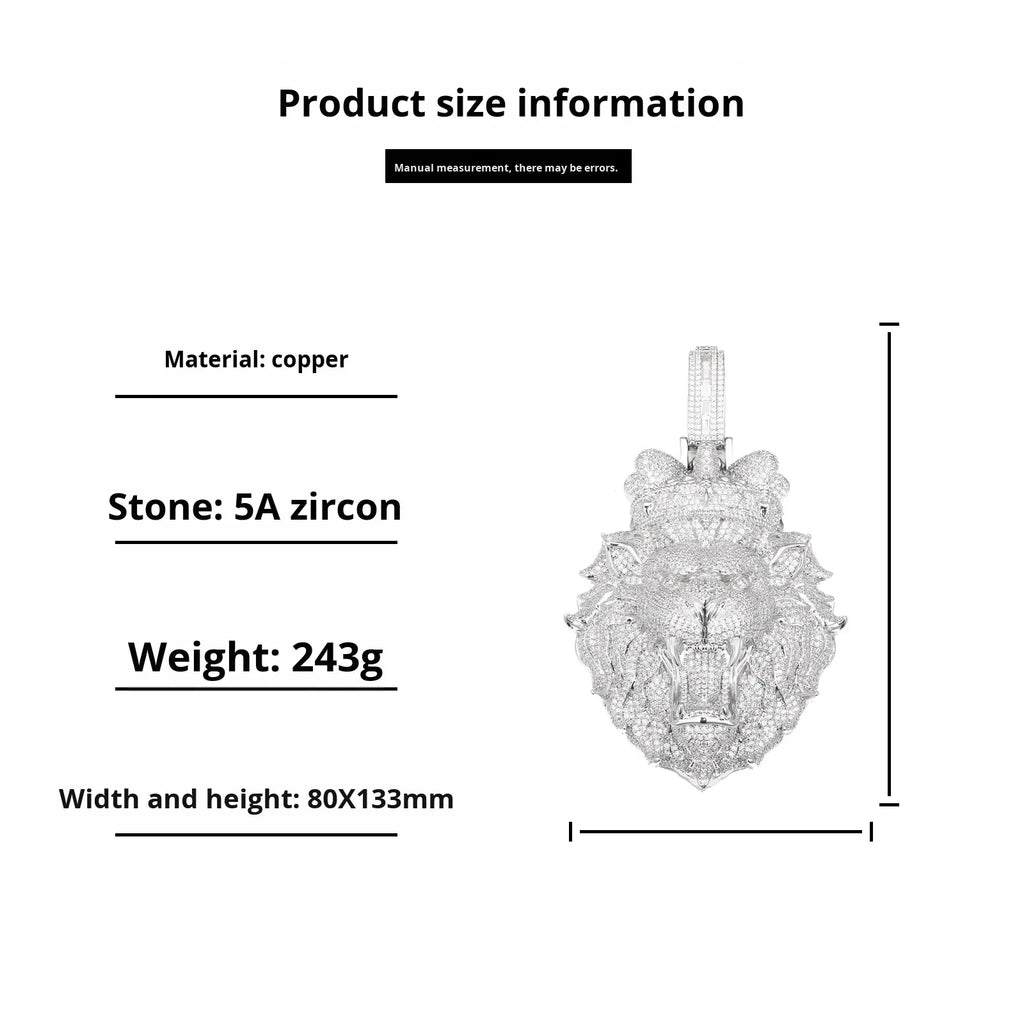 Limited to 5 pieces $299🔥Oversized | 135mm | Roaring Lion Head Pendant