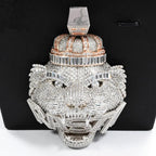 18k White Gold Plated | 925S | 3D Lion Head Pendant