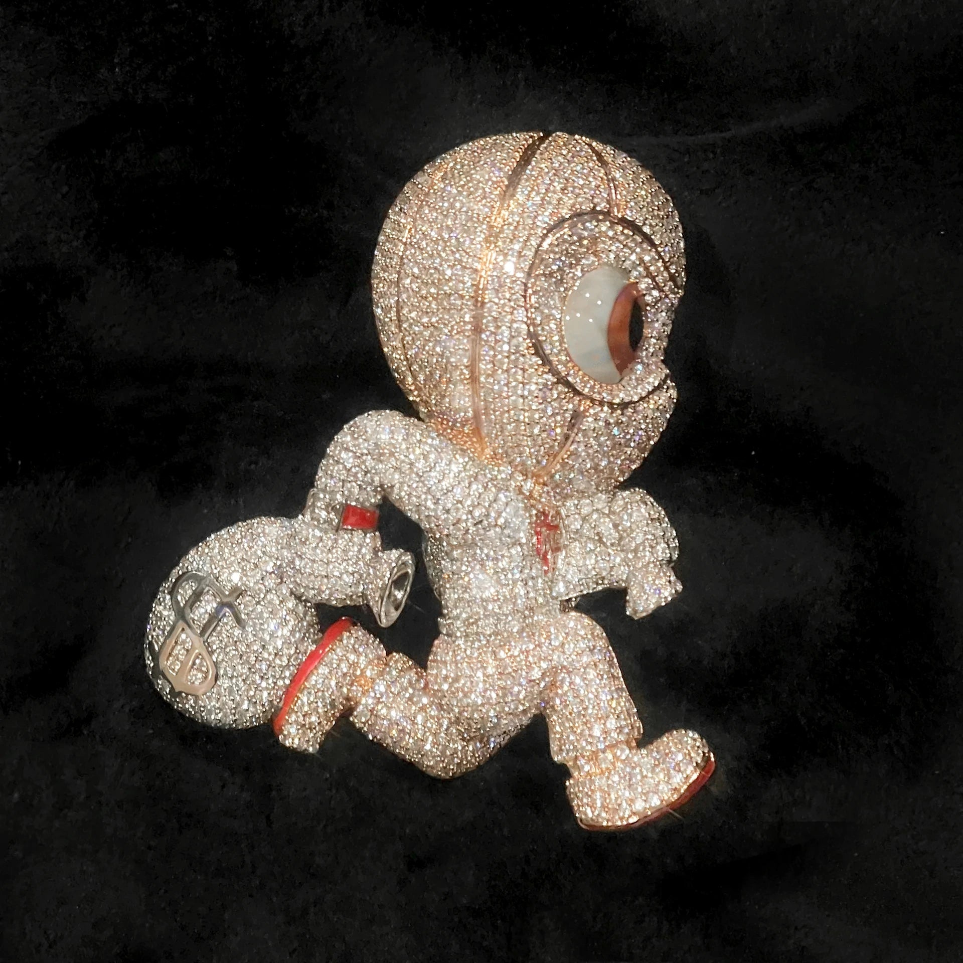 Street Style | Iced Out Masked Escape Thief Pendant