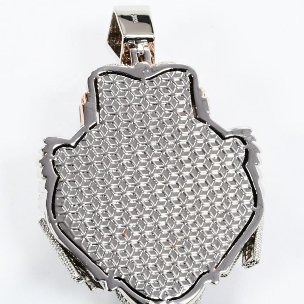 18k White Gold Plated | 925S | 3D Lion Head Pendant