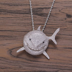 Hip Hop | "CZ Shark" Iced Out Pendant