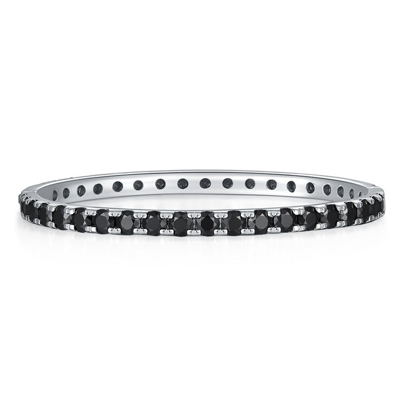 S925 Silver Moissanite 4mm Bangle Bracelet