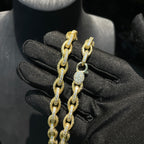 5mm Moissanite Cross Chain O-Link Necklace