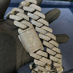 25mm Hip Hop Moissanite Rhombus Cuban Chain
