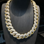 25mm Hip Hop Moissanite Bubble Cuban Chain