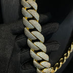 25mm Hip Hop Moissanite Bubble Cuban Chain