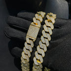 14mm Moissanite Rhombus Cuban Chain