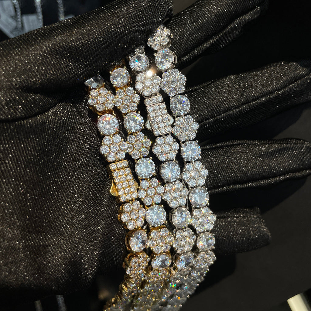 Hip Hop Moissanite Sunflower Necklace