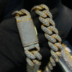 18mm/20mm/25mm Moissanite Hip-Hop Bubble Cuban Chain