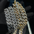 18mm/20mm/25mm Moissanite Hip-Hop Bubble Cuban Chain