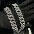 15mm Moissanite Hip Hop Bubble Cuban Chain