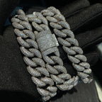 15mm Moissanite Hip Hop Bubble Cuban Chain