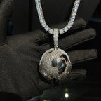 Moissanite Earth-Holding Pendant