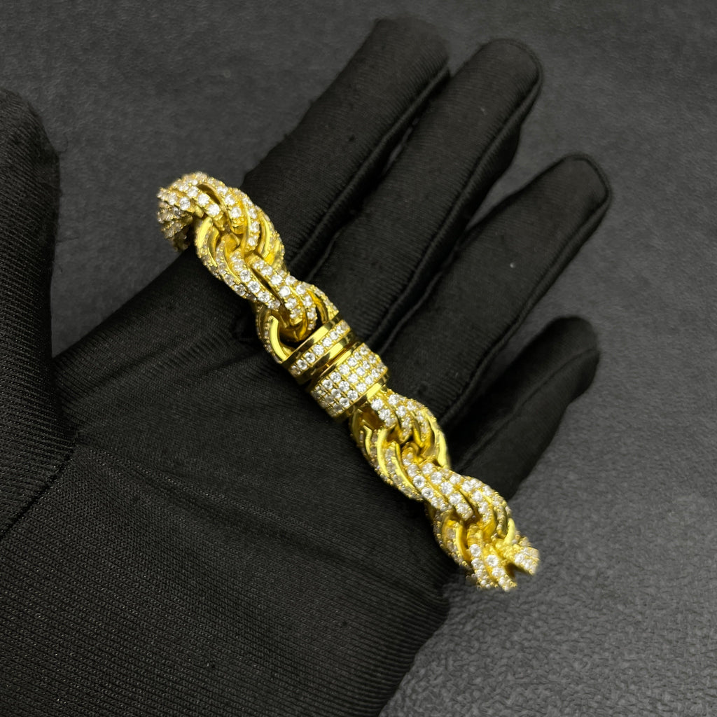 12mm Moissanite Twist Bracelet