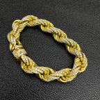12mm Moissanite Twist Bracelet