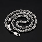 6mm Mens Rope Chain in 18K Gold/White Gold