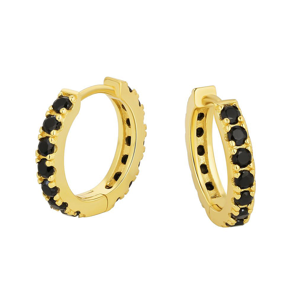 S925 Moissanite Diamond Sterling Silver Hoop Earrings for Men